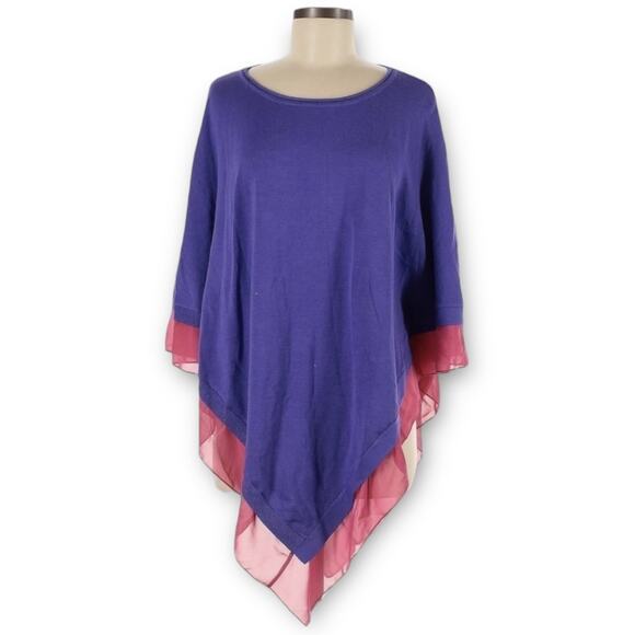 NWT IMAN Purple Poncho – Women’s Size XS - Picture 2 of 9